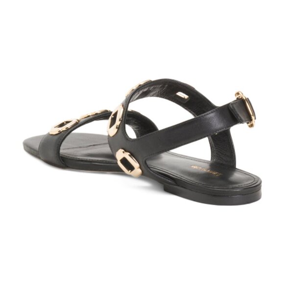 LARROUDE Handmade In Brazil Leather Milan Flat Sandals - Picture 2 of 3